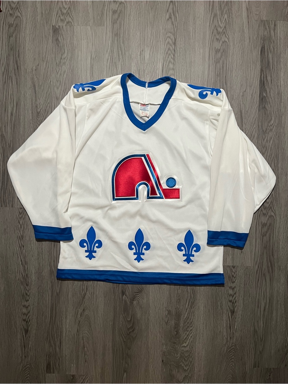 90s CCM Québec Nordiques vintage first generation NHL hockey jersey mens medium